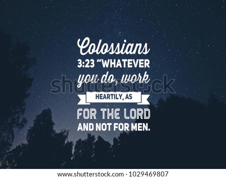 Christian Bible verse Nightstar trees
