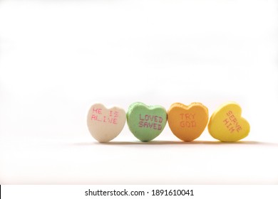 Christian Candy Conversation Hearts Message