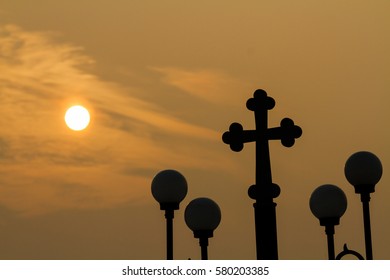 Christian Cross On Little Church Sun Stock Photo 580203385 | Shutterstock