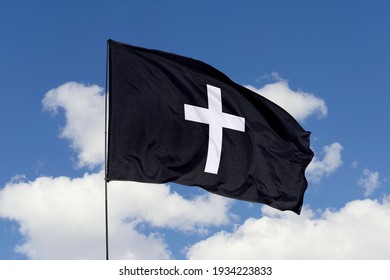 Religious Symbols Christian Close Waving Flag Stock Photo 1854701728 ...