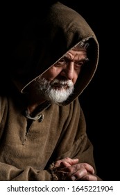 Christian Medieval Monk In Prayer