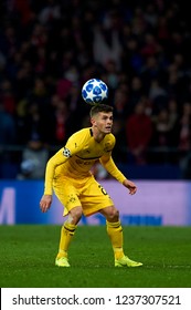 Christian Pulisic Of Borussia Dortmund During The Match Between Atletico Madrid And Borussia Dortmund At Wanda Metropolitano Stadium, Madrid On Nov. 6 Of 2018.