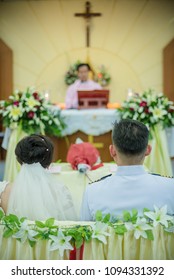 Christian Wedding In A Christian Church.