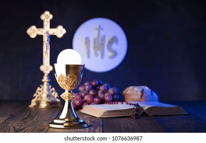 Christianity Symbols Composition First Holy Communion Stock Photo ...