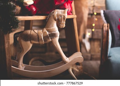 Christmas Atmosphere With Rocking Horse