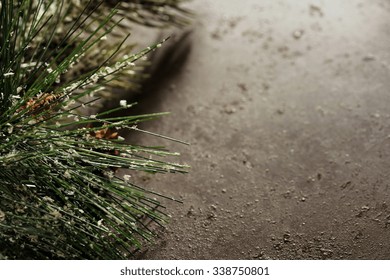 Christmas background / Christmas Border , selective focus