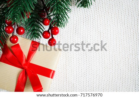 Christmas Background Decorations Gift Boxes On Stock Photo Edit