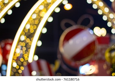 Christmas Background. Elegant Abstract Holiday Background With Bokeh Defocused Lights.Christmas  Concept.