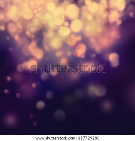 Christmas background. Festive elegant abstract background with bokeh  lights and stars