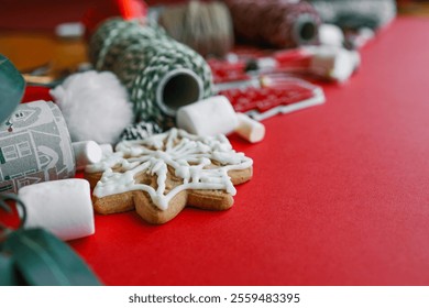 Christmas background with festive seasonal decor. - Powered by Shutterstock