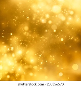 Christmas background. Festive xmas abstract background with bokeh defocused lights and stars