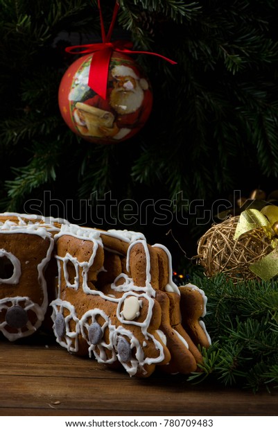 Download Christmas Background Gingerbread Steam Train Stock Photo Edit Now 780709483 PSD Mockup Templates