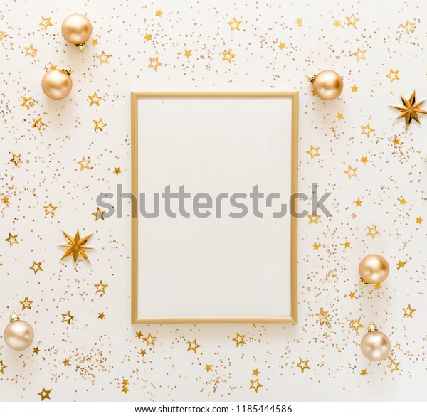 gold and white christmas balls