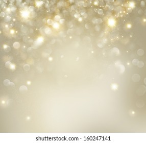Christmas Background. Golden Holiday Abstract Glitter Defocused Background With Blinking Stars. Blurred Bokeh  - Shutterstock ID 160247141