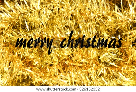 Christmas background. Golden holiday abstract glitter defocused background, blurred bokeh