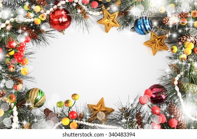 Christmas Background Isolated On White Stock Photo 340483394 | Shutterstock