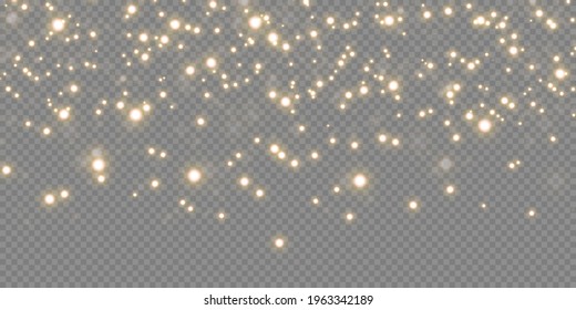 Christmas background. Magic shining gold dust. Fine, shiny dust bokeh particles fall off slightly. Fantastic shimmer effect. illustrator. - Shutterstock ID 1963342189