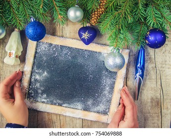 Christmas background. Selective focus. 
