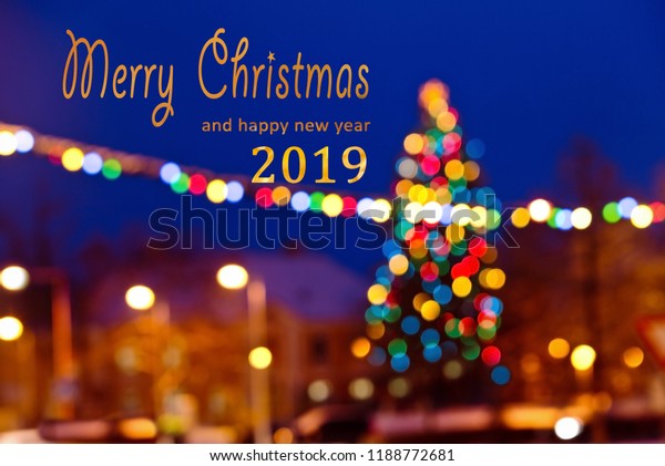 Christmas Background Writing Merry Christmas Happy Stock Photo