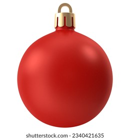 Christmas ball red color as decoration for Christmas isolated on white background - Powered by Shutterstock