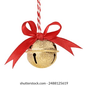 Christmas bell is highlighted on a white background - Powered by Shutterstock