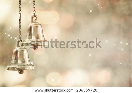 Christmas bells against defocused background