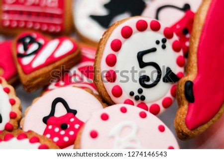 Christmas & birthday cookies on plate