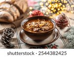 Christmas cabbage soup, a traditional Eastern European Christmas dish.