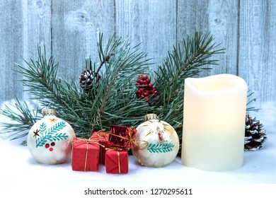 Christmas Candle Centerpiece