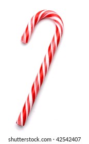 Christmas Candy Cane Isolated On White