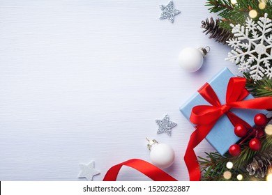 Christmas Card Fir Tree Branches Cones Stock Photo 1520232887 ...