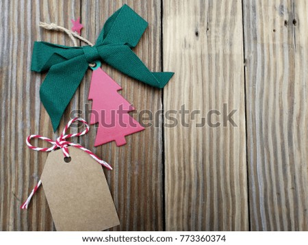 Similar – Image, Stock Photo White gift box with label on wooden table