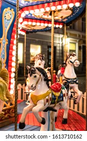 The Christmas Carousel With Horses.