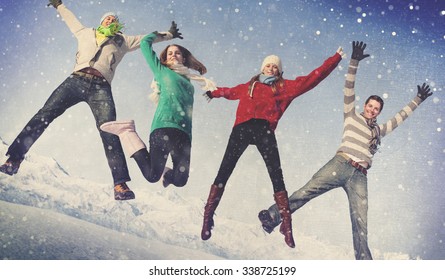 Christmas Celebration Friendship Winter Happiness Concept