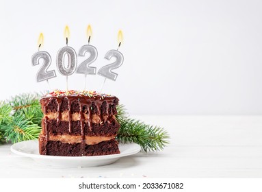 Christmas Chocolate Cake Number 2022 Burning Stock Photo (Edit Now) 2033671082