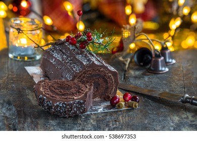 Christmas Chocolate Yule Log