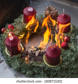 christmas collar starts to burn - Powered by Shutterstock