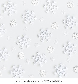 Christmas Composition. Snowflake Decorations On Pastel Gray Background. Flat Lay, Top View, Square