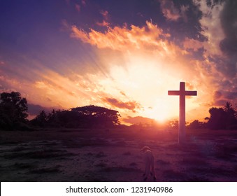 Christmas concept: cross of Christ Jesus
 - Shutterstock ID 1231940986