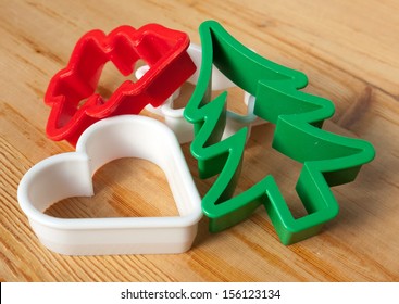 Christmas Cookie Cutters  On The Pastry Board