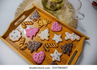  Christmas cookies decorated with various colors and festive elements, perfect for holiday celebrations and treats. - Powered by Shutterstock