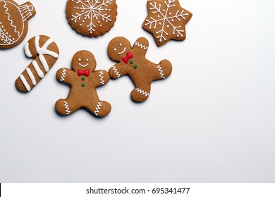 Christmas Cookies Isolated On White Background