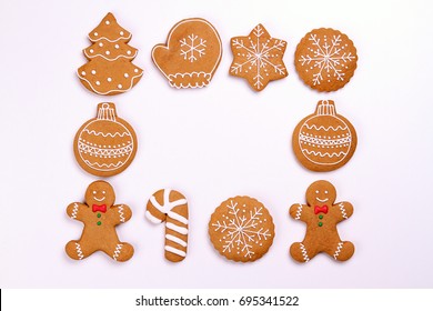 Christmas Cookies Isolated On White Background