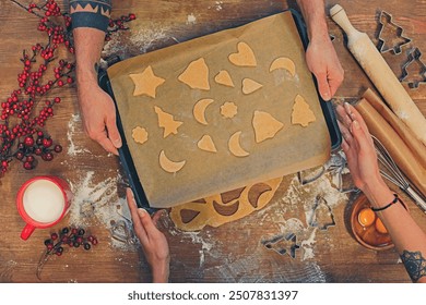 christmas cookies on baking paper - Powered by Shutterstock