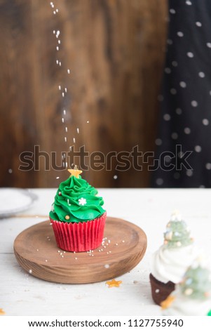 Similar – Image, Stock Photo cupcake christmas tree