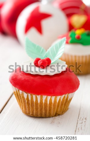 Christmas cupcake Food