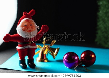 Christmas Day decorations in a black background