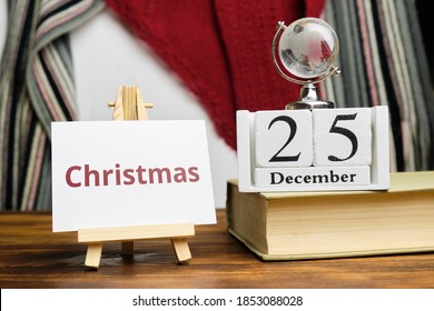 Christmas day of winter month calendar december.