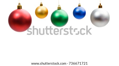 Christmas decoration. Christmas balls isolated on a white background