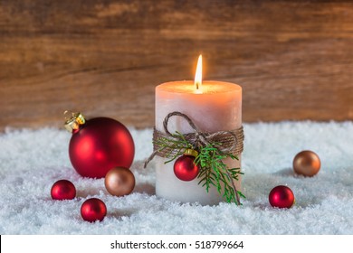 Similar Images Stock Photos Vectors Of A 3 Wick Christmas Candle In A Wreath 6542839 Shutterstock